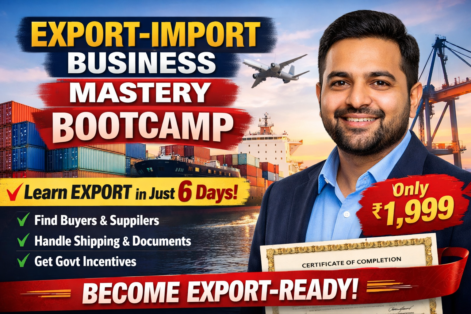 Export-Import Business Mastery Bootcamp | 6-Day Live Training Program